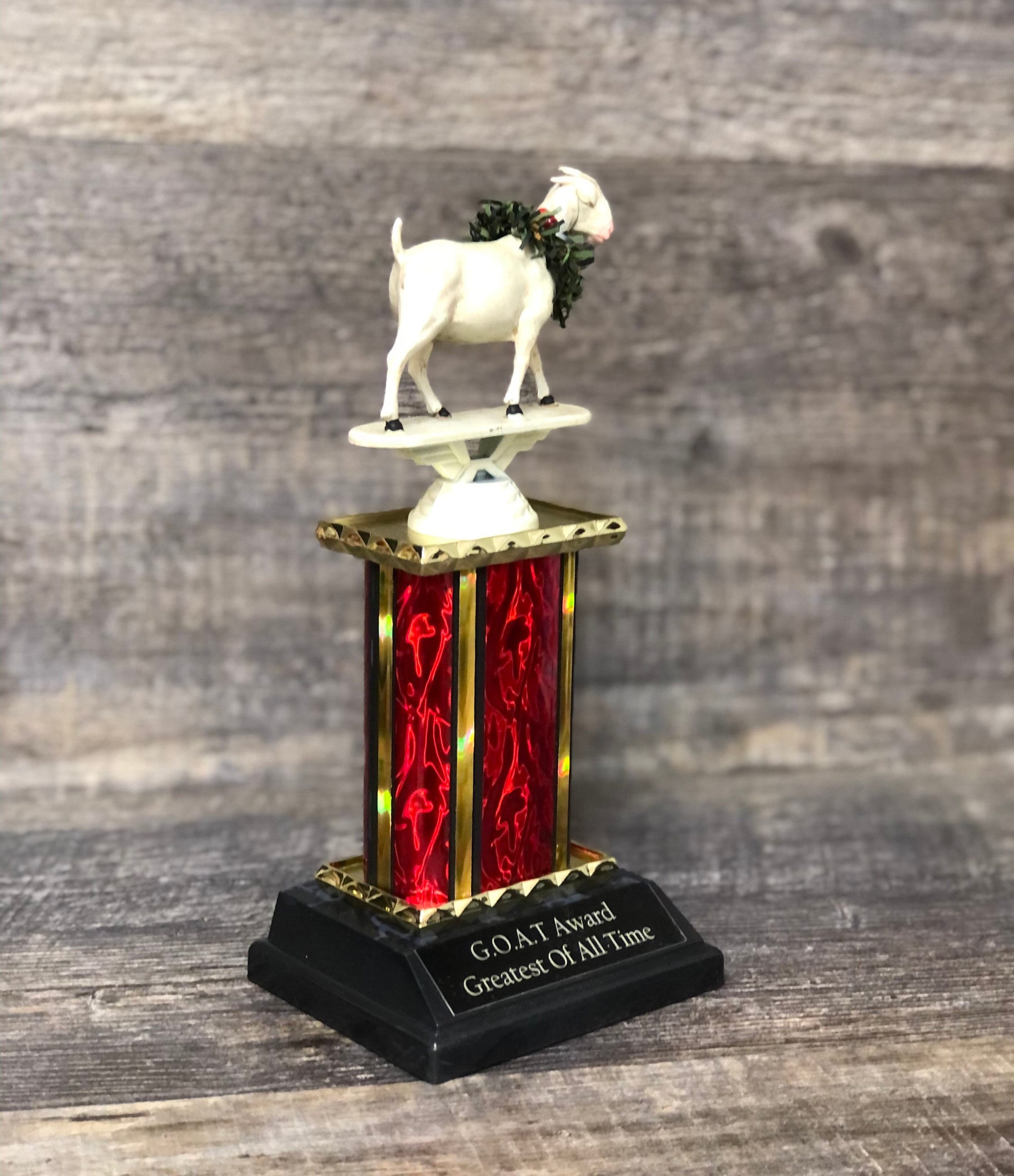Funny Trophy GOAT Trophy Greatest of All Time Award Trophy Hand