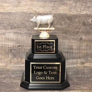 BBQ Trophy Perpetual Competition Cook Off Champion Trophy Best BBQ Trophy Pig Trophy Best Ribs Best Chicken Best Beef Trophy Award Winner