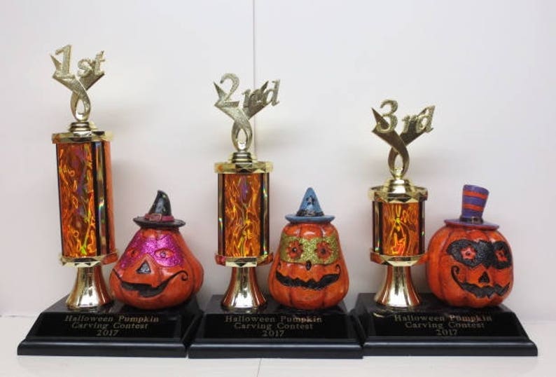 Halloween Trophy Trophies Trophy Pumpkin Carving Contest Best - Etsy