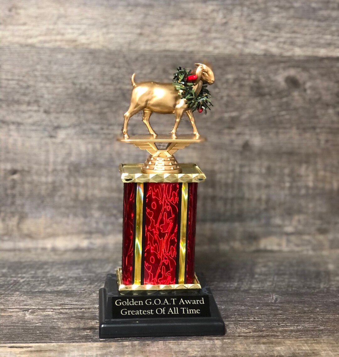 Fantasy Football Trophy Funny GOLDEN GOAT Greatest of All Time Award