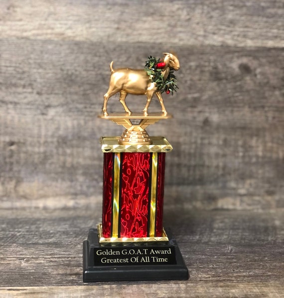 Fantasy Football Trophy Funny GOAT Greatest of All Time Award 