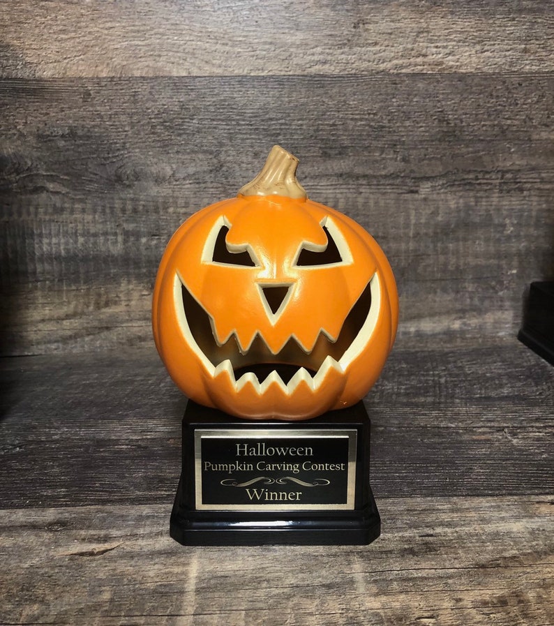 Halloween Pumpkin Trophy Carving Contest Jack O Lantern Trophy | Etsy
