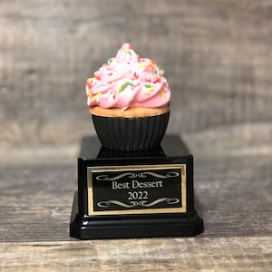 Cupcake Trophy Birthday Gag Gift Happy Birthday Dessert Bake Off Trophy Baking Competition Trophy Personalized Funny Trophy Adult Humor