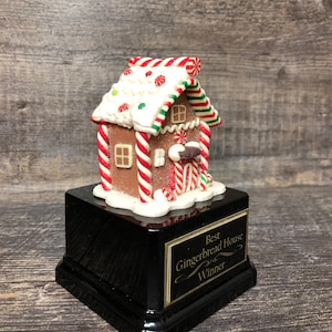 Gingerbread House Christmas Cookie Decorating Champion Bake Off Competition Trophy Ugly Sweater Trophy Contest Award Winner Christmas Decor