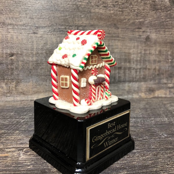 Gingerbread House Christmas Cookie Decorating Champion Bake Off Competition Trophy Ugly Sweater Trophy Contest Award Winner Christmas Decor