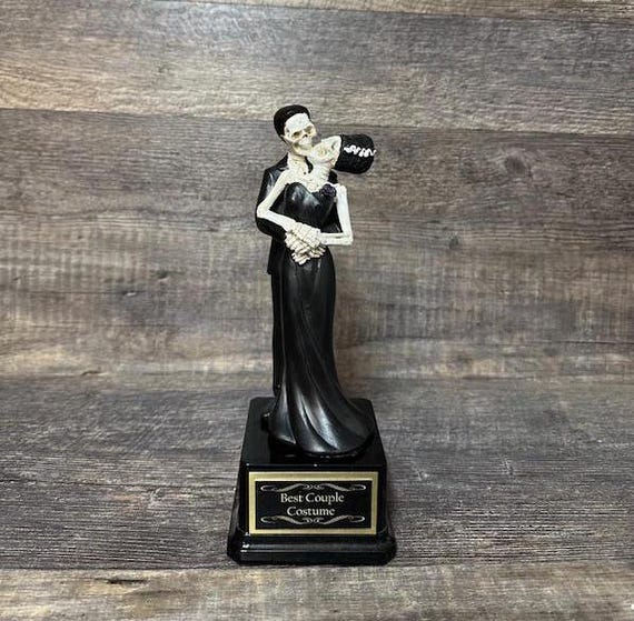 Halloween Trophy Couple Costume Contest Winner Skeleton Dancing Couple Dia De Los Muertos Winner Couples Trophies Halloween Decor Skull