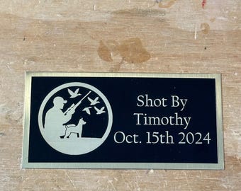 Custom Engraved Duck Hunting Plaque Plate for Trophy Mount Wall Hanging
