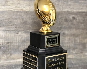 Trofeo perpetuo Fantasy Football League Trofeo FFL Trofeo campione di calcio in oro lucido da 12 pollici Vincitore del premio sportivo della Football League