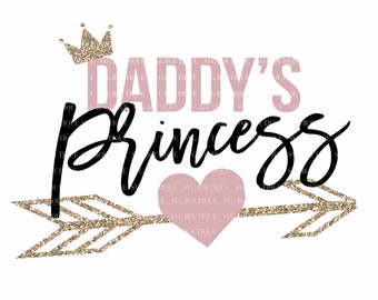 Daddys Little Princess SVG, Princess Baby SVG, Baby Girl Cut File, Daddys Girl svg, New Baby, Baby Girl, Cutting File, Cricut, Silhouette