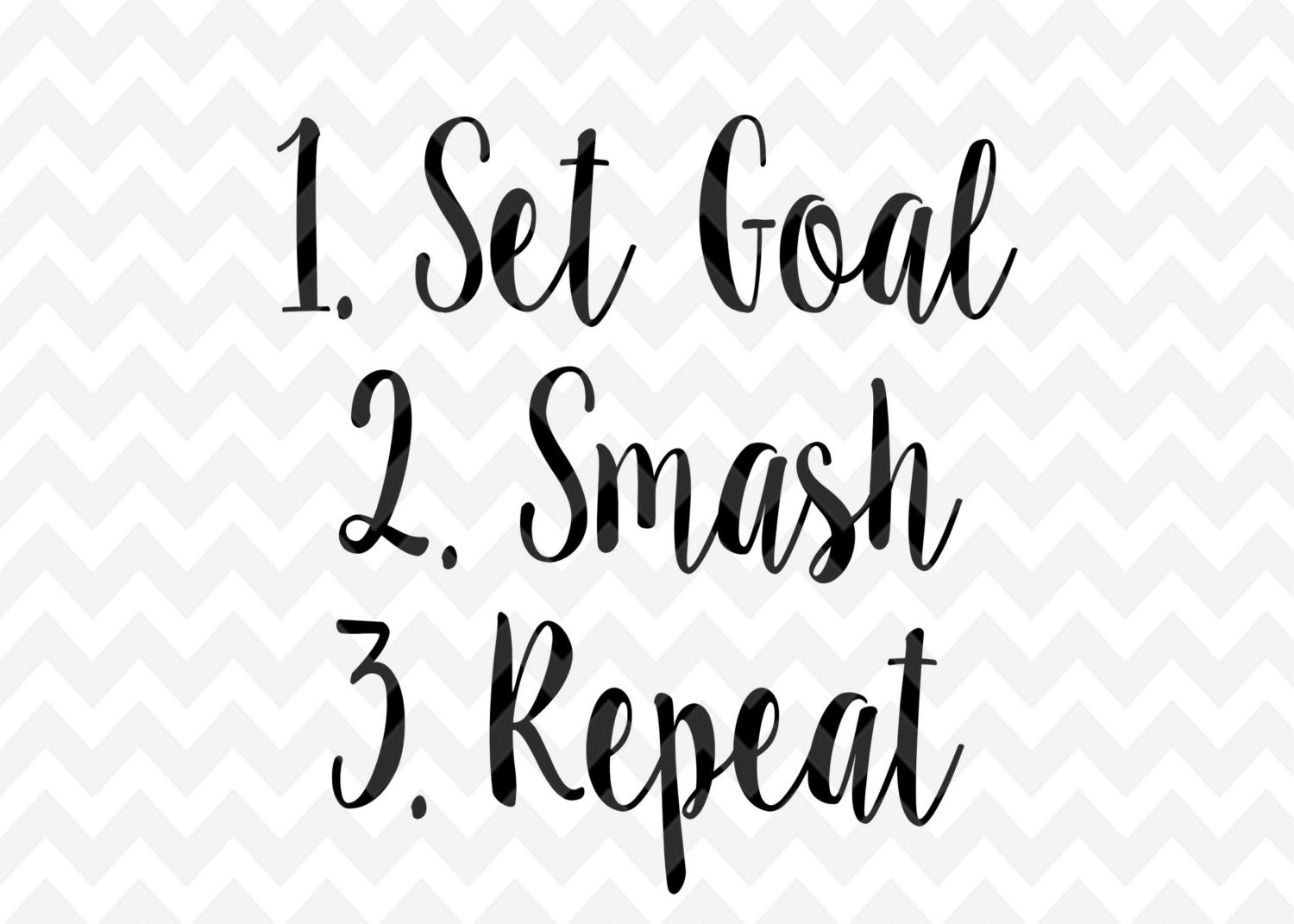 Download Set Goal Quote | Etsy