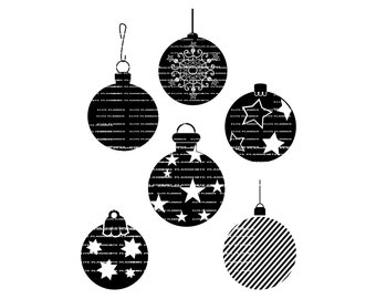 Ornaments SVG, Christmas Cutting Files, PNG, SVG, Cameo, Cricut, Silhouette, Vector Files, Clip Art, Sleigh svg, Cut Files, Svg