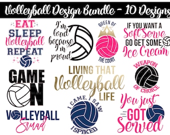 Volleyball SVG Bundle, Volleyball Team SVG, Volleyball Cut File, Volleyball Mom svg, Volleyball shirt,  Cutting File, Cricut, Silhouette