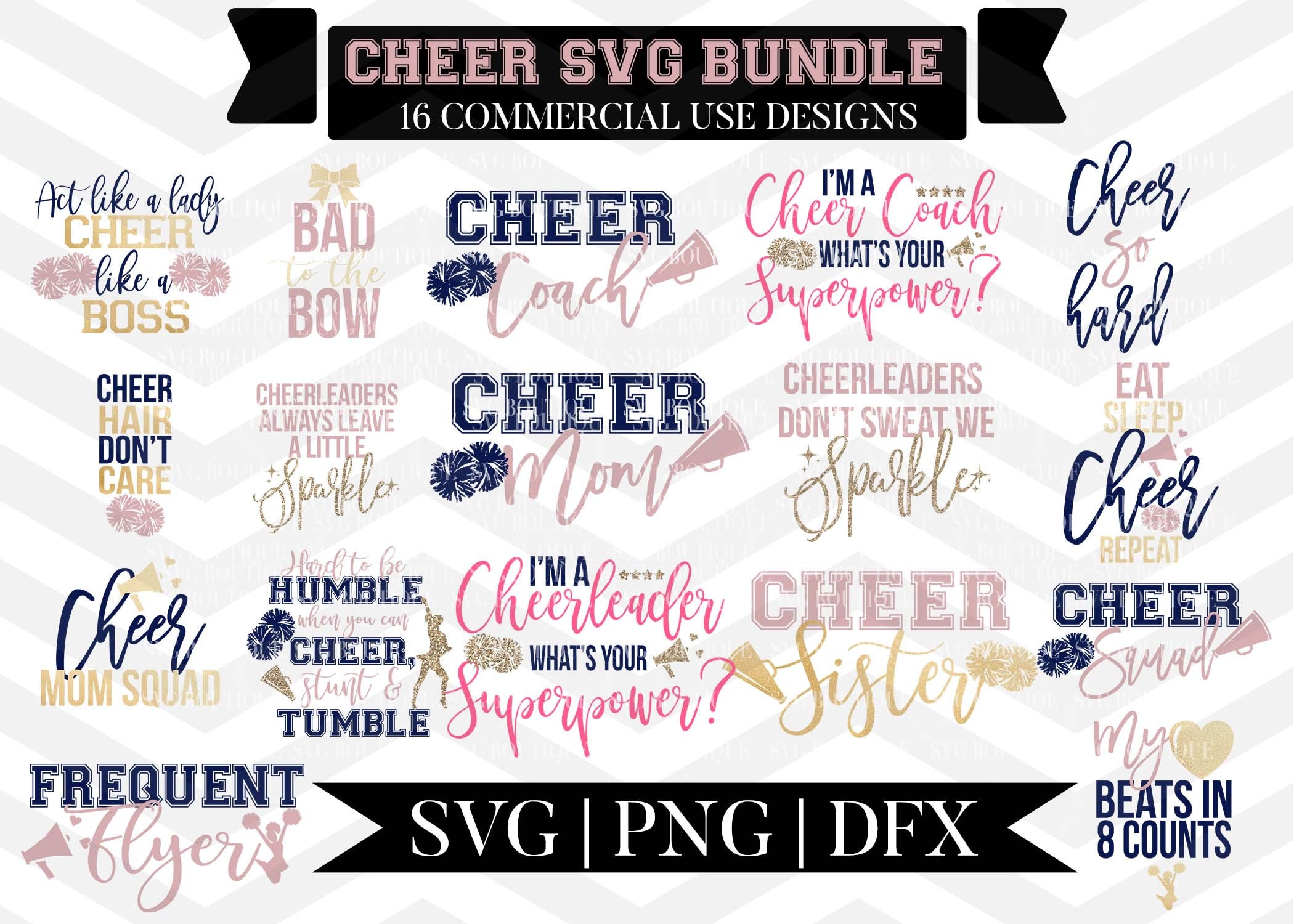 Download Cheer SVG Bundle Cheerleader Cut Files Cut File Bundle | Etsy