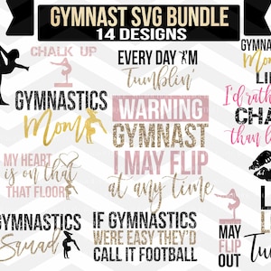 Gymnastics SVG, Gymnastics SVG Bundle, SVG Bundles, Gymnast Cut File, For Silhouette, Cricut, Gymnastics Quotes, Cut Files, Svg File