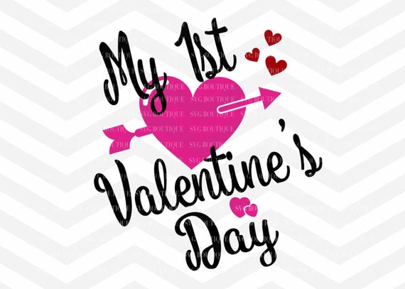 Download My First Valentines Day Valentine Day Svg File Girl Etsy