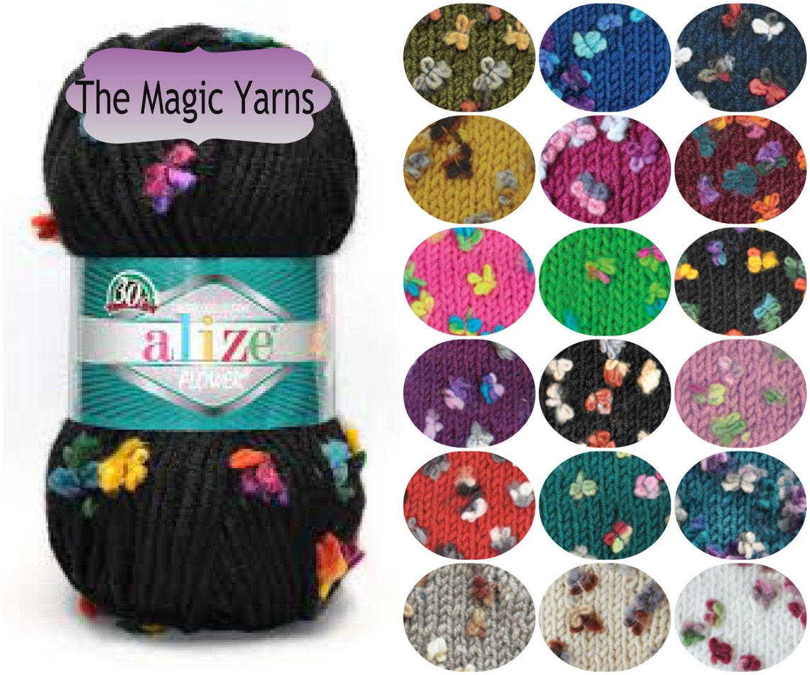 SALE Alize MAXI FLOWER Fancy Yarn by Alize Super Bulky Very Etsy