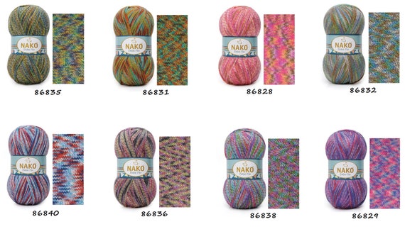Nako Bebe Mix Baby Yarn In Colorful Mix Effect Multicolor Etsy
