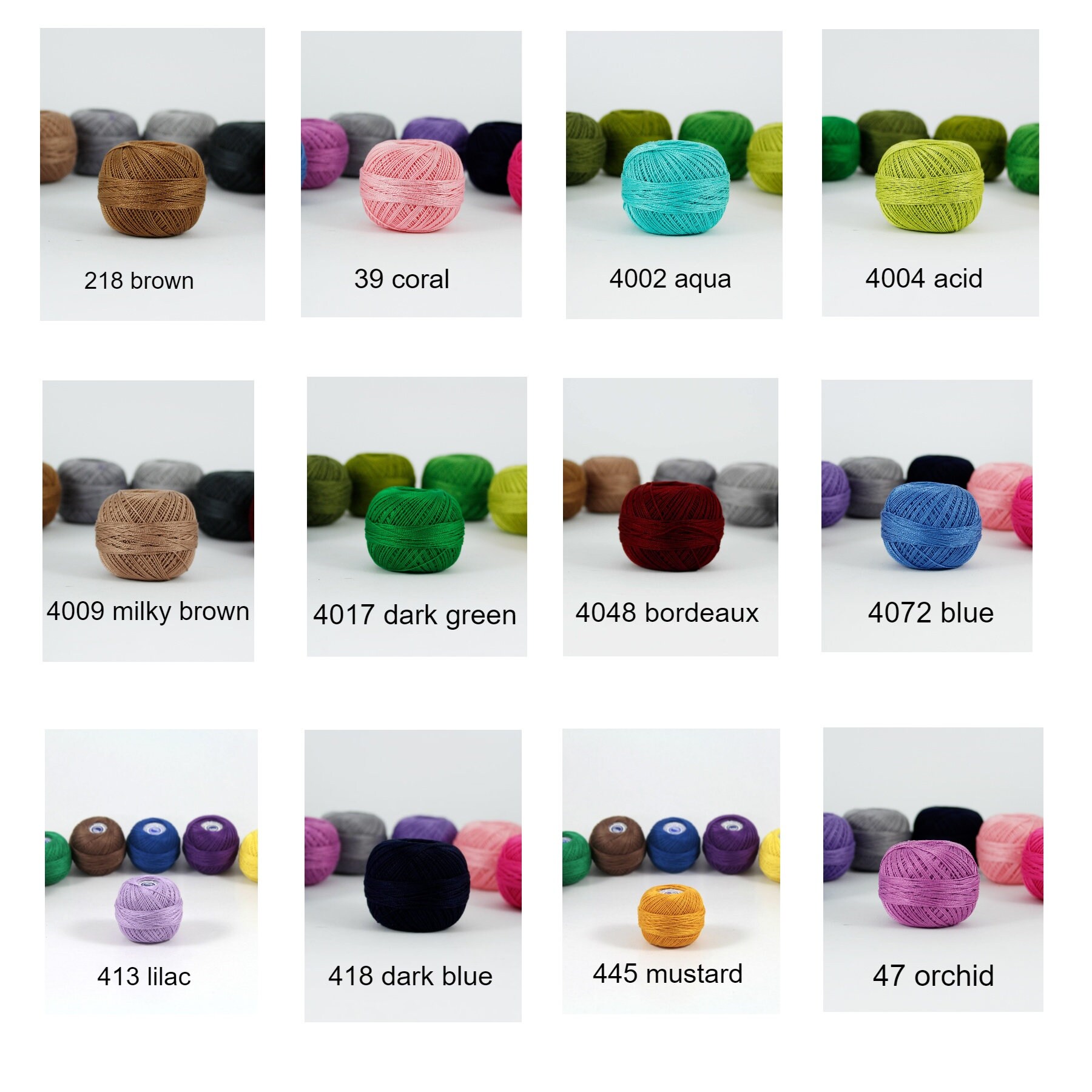 Crochet thread-MERSERIZED COTTON Size 5Set of 5 ballsCotton | Etsy