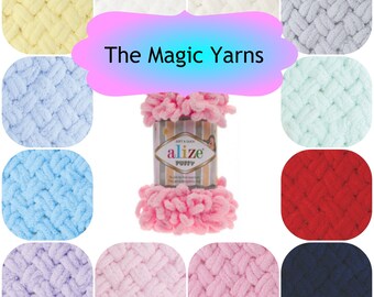 ALIZE PUFFY- LOOPY yarn, Novelty Baby yarn , soft and warm baby blanket yarn, finger knits yarn, fingers knitting, fancy yarn,