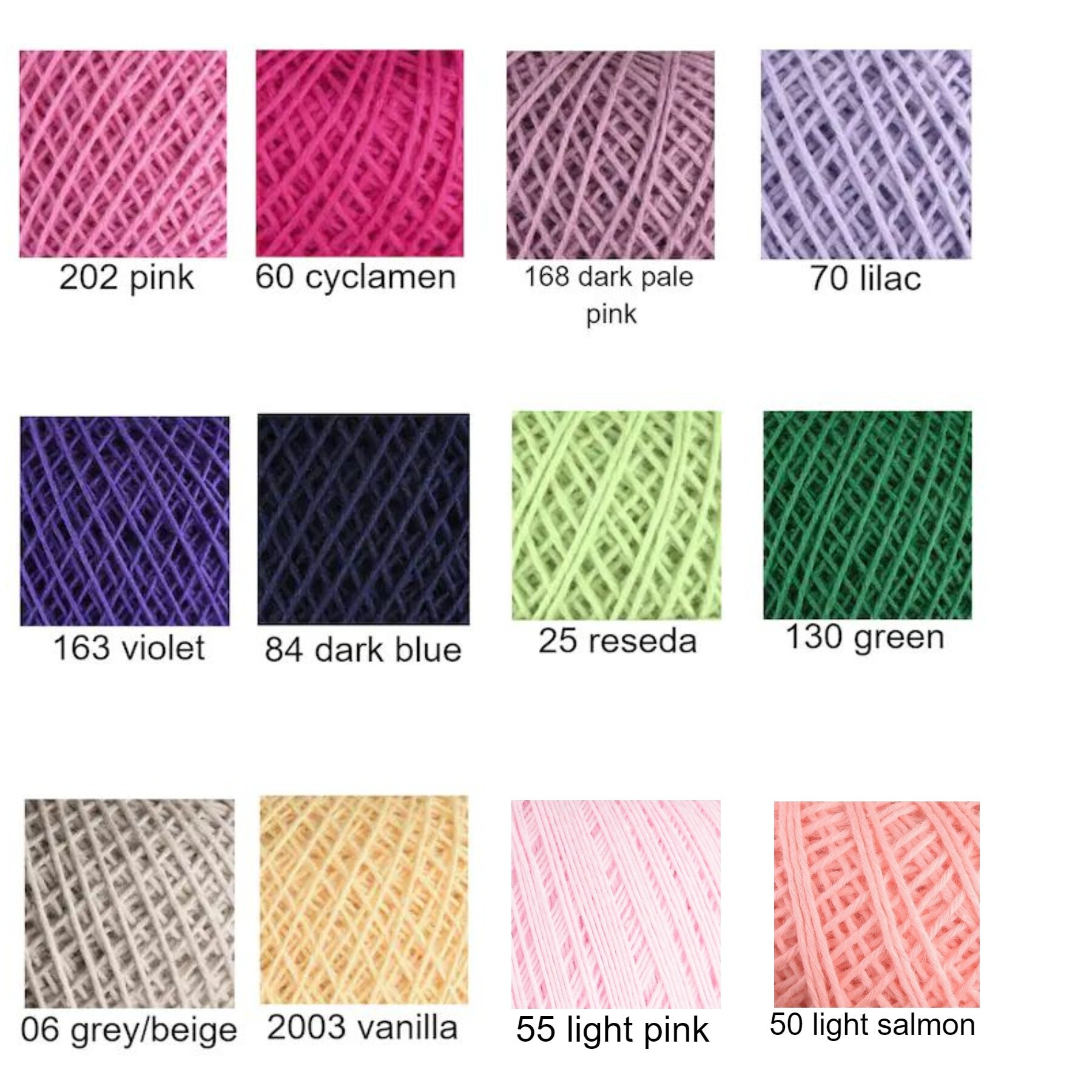 Crochet Thread Size 20 Combed Cotton Extra Fine 550 M 600 Etsy