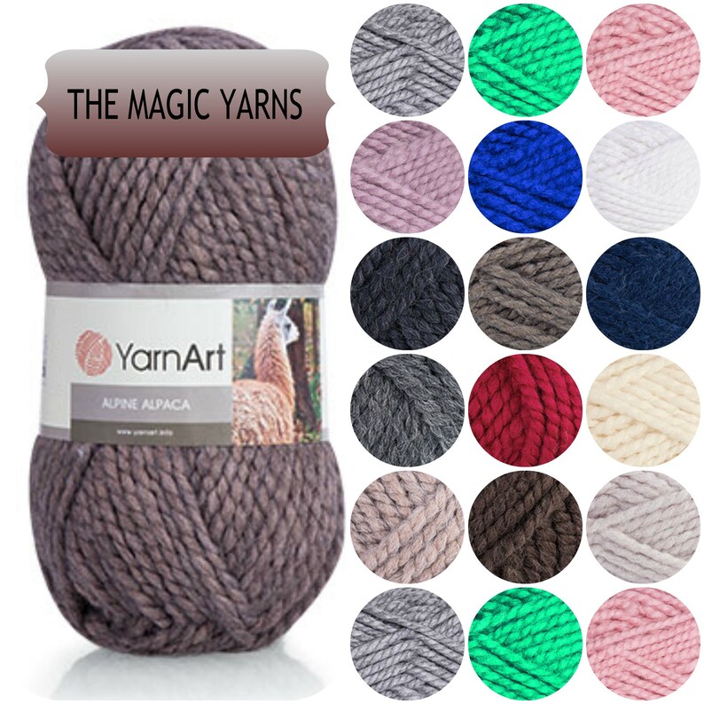 Yarn Art Alpine Alpaca Wool Alpaca Yarn Size 6 Super Bulky Etsy