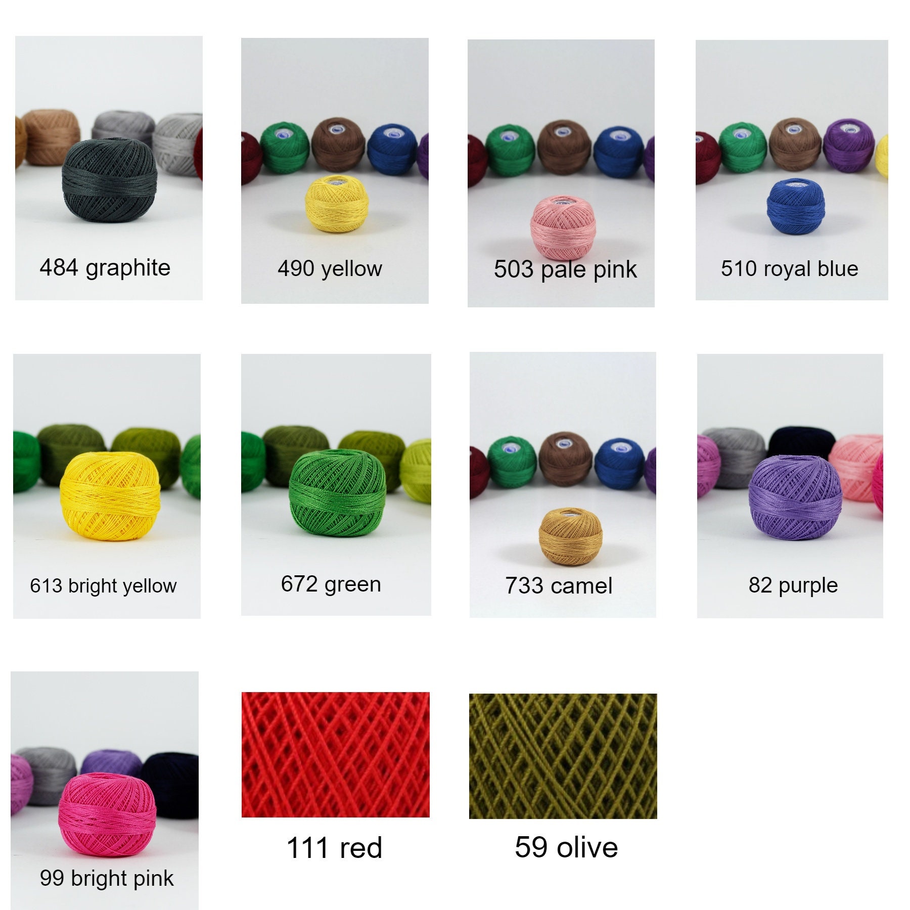 Crochet thread-Size 5Cotton pearl system tatting cotton | Etsy