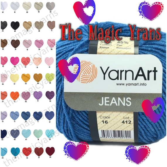 Yarn Art Jeans Cotton Blend Yarn Size 2 Sport Weight Baby Etsy