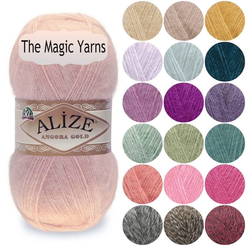 Craft Supplies & Tools Yarn Angora yarn Alize Angora Gold mohair wool