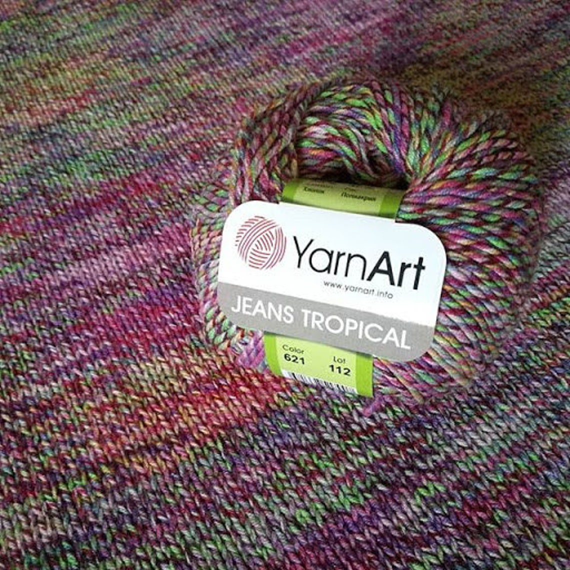Yarn Art Jeans Tropical variegated yarn cotton blend yarn Etsy