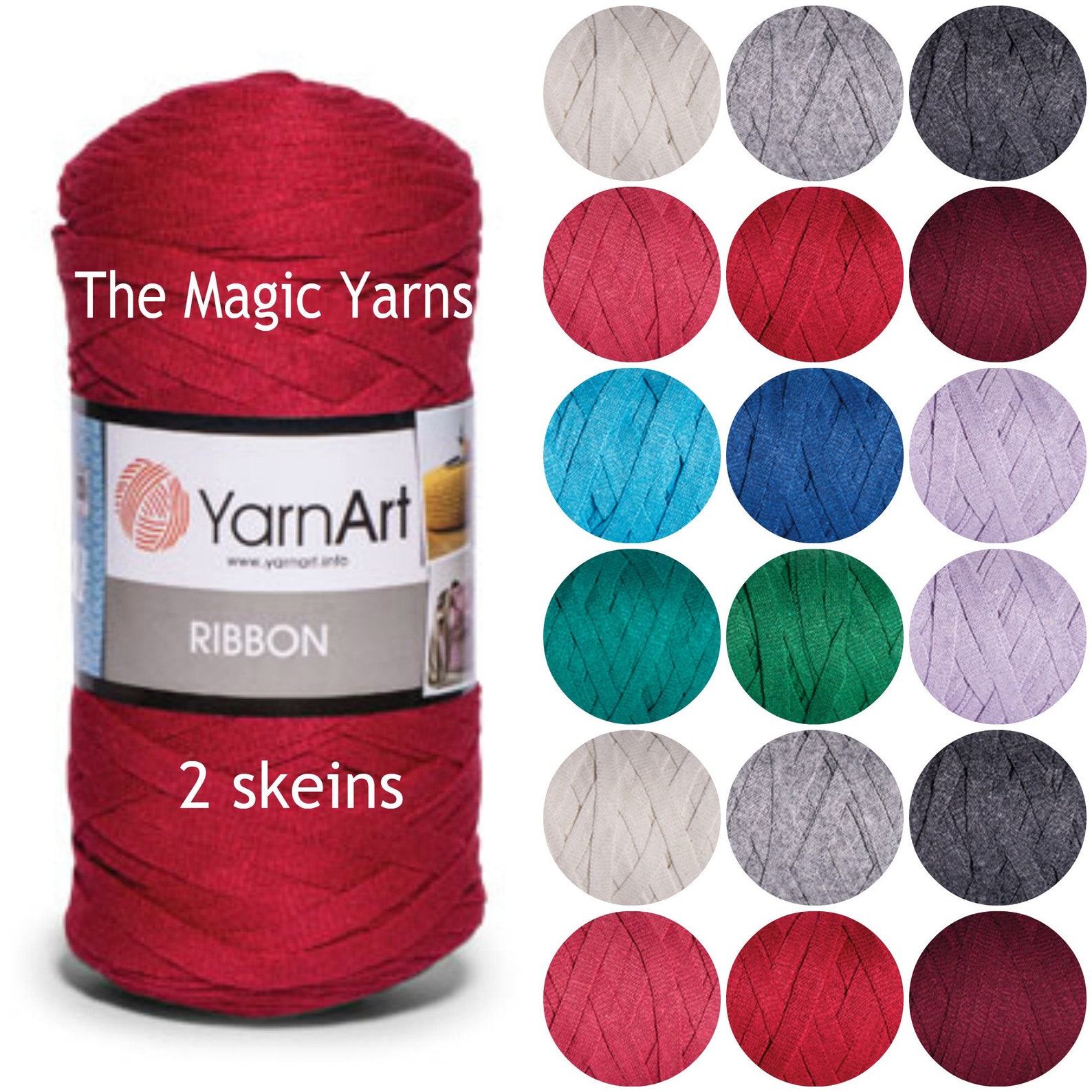 RIBBON Yarn Yarn Art RIBBON Set of 2 Skeins Zpagetti Yarn Etsy