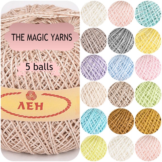 Balls Knitting 150 g5.25 oz Natural Red Linen Yarn High Quality Linen Yarn For Crochet