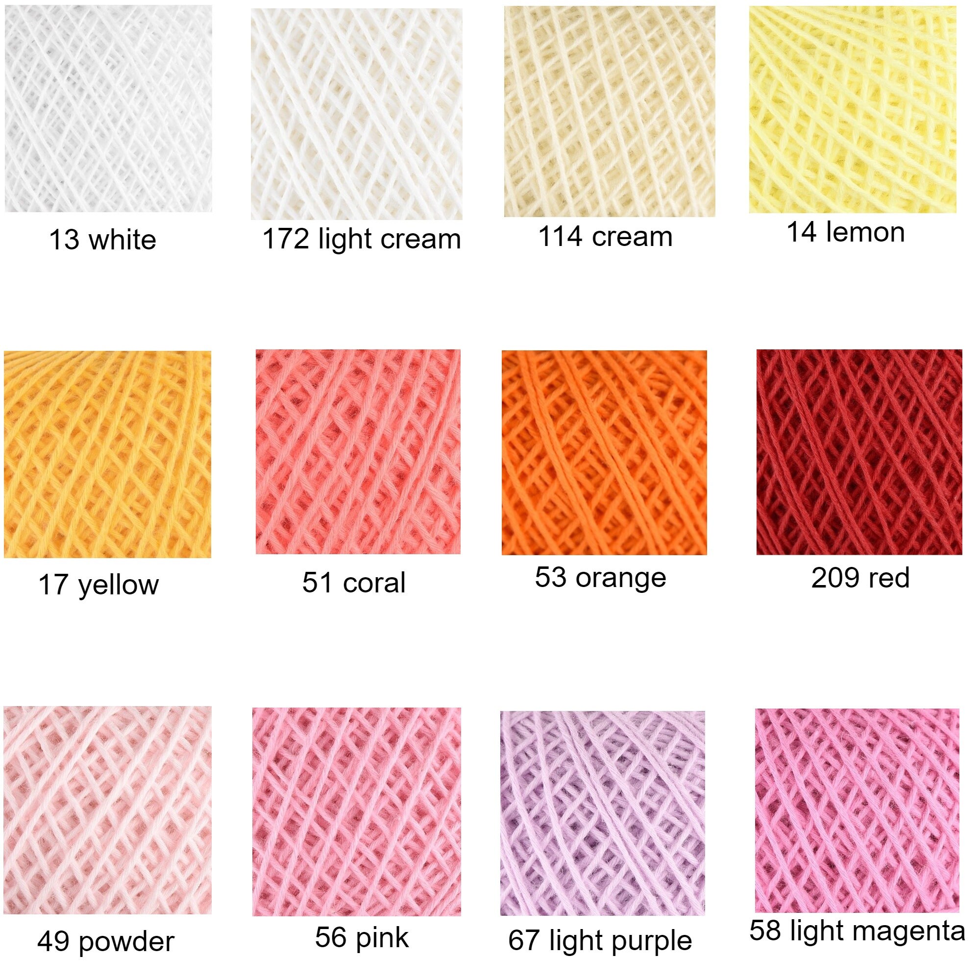 Crochet Thread Size 20 Combed Cotton Extra Fine 550 M 600 Etsy