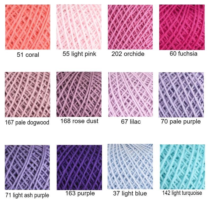 Crochet Thread Size 10 Set of 5 Skeins Yarn Kayro Cotton Etsy Canada