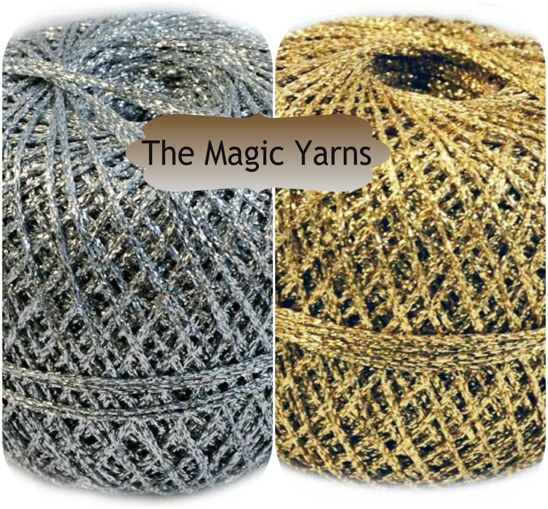 SALE silver Yarn,golden Yarn,brocade Yarn, Lurex Yarn, Sparkle Yarn