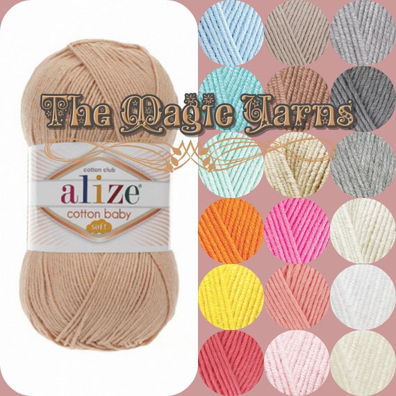 Alize COTTON BABY SOFT baby yarn cotton baby yarn dk yarn Etsy