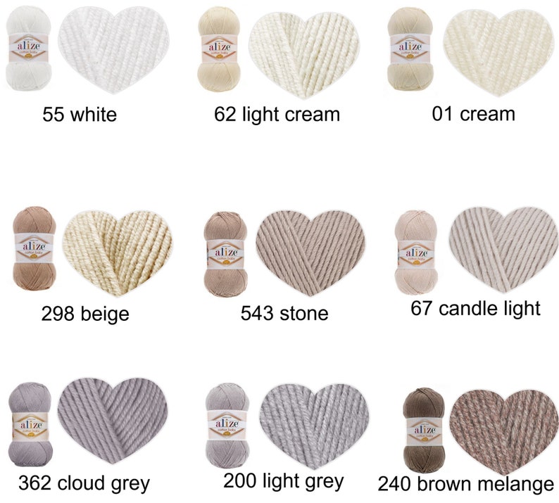 Alize COTTON BABY SOFT cotton baby yarn baby yarn baby crochet yarn baby knitting yarn dk yarn soft baby yarn Set of 5 skiens