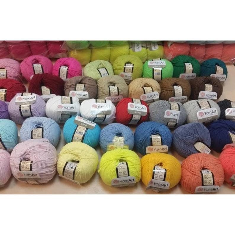 Yarn Art Jeans cotton blend yarn size 2 sport weight baby Etsy