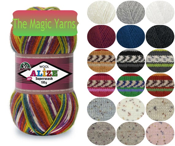 Alize Superwash 100 Wolle Garn Socken 