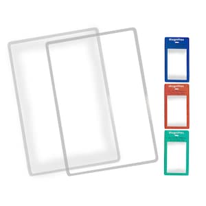 Large Full Page 3X Magnifier Premium Magnifying Sheet Fresnel Lens with 3 Bonus Bookmark Magnifiers Ideal for Reading Small Prints(2Pack)