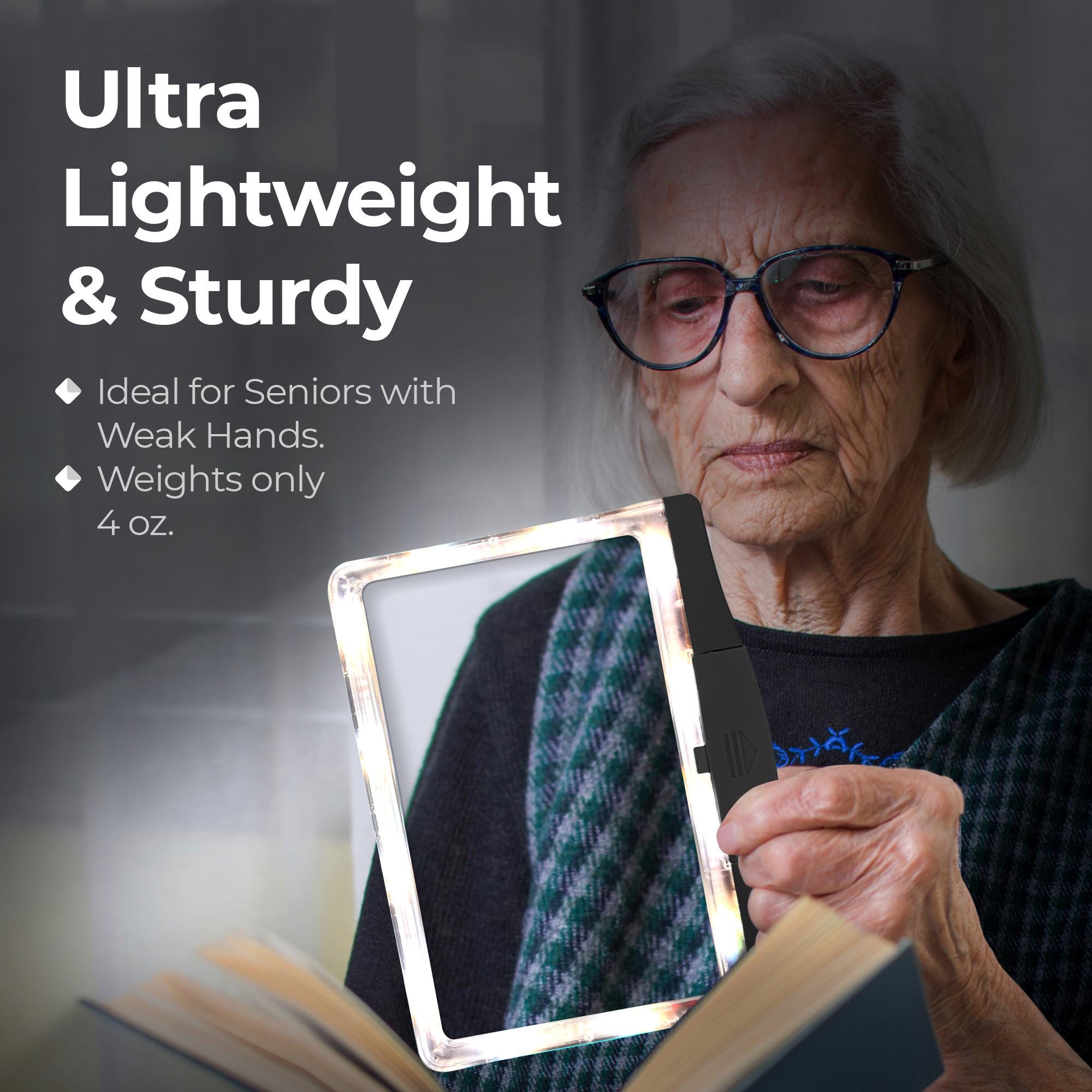 5X Large Page Magnifier With 24 Anti-glare Dimmable Leds (provide More ...