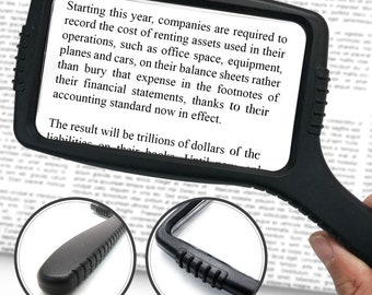 5X Handheld Reading Magnifier 85MM Large Magnifying Lens with Non-Slip Plastic Handle for Book Newspaper Reading Medical Supplies Equipment Magnifying Glass Insect and Hobby Observation 5X Handheld Reading Magnifier 85MM Large Magnifying Lens with Non-Slip Plastic Handle for Book Newspaper Reading Medical Supplies Equipment Magnifying Glass Insect and Hobby Observation