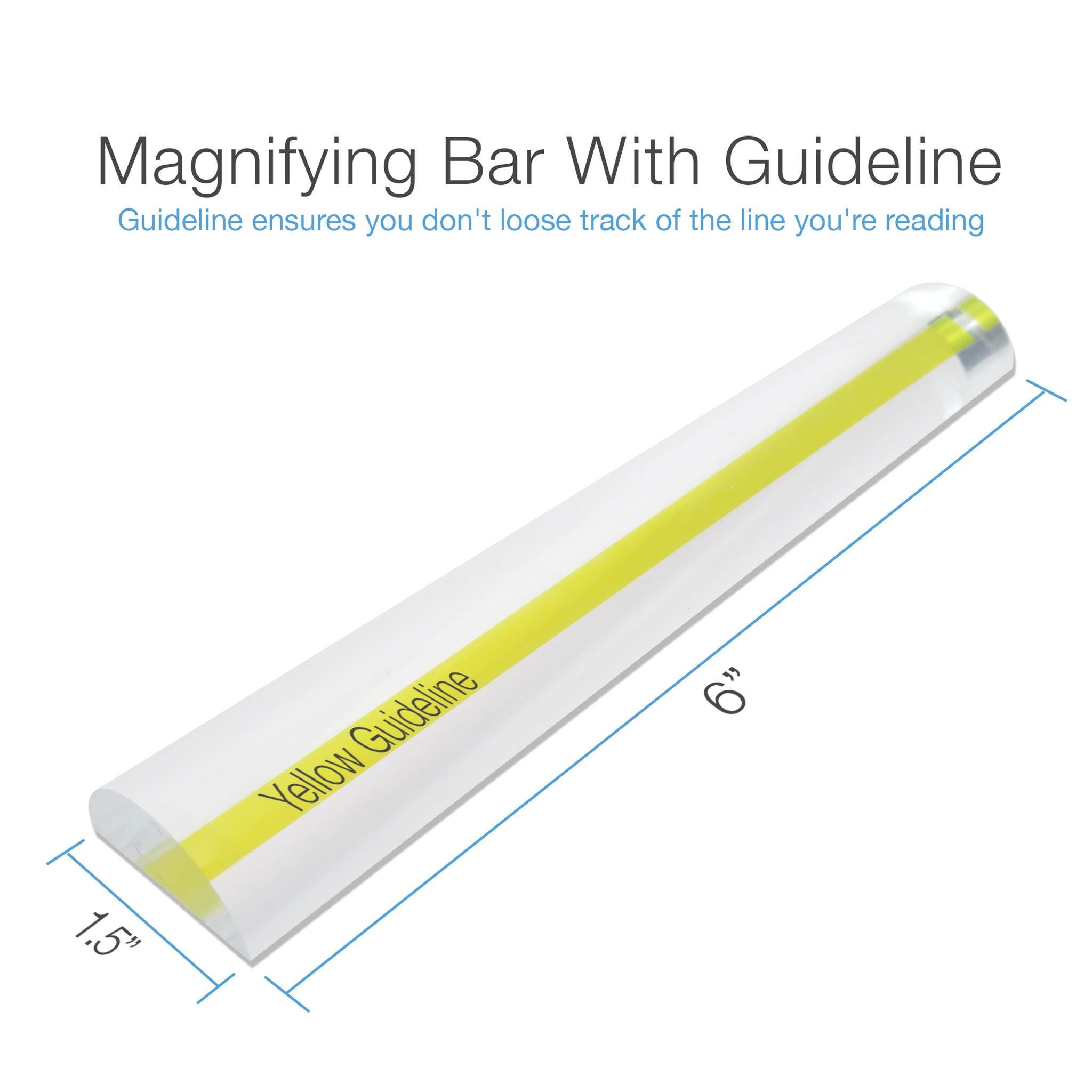6 Magnifying Bar Magnifier With Guide Line 2x Etsy