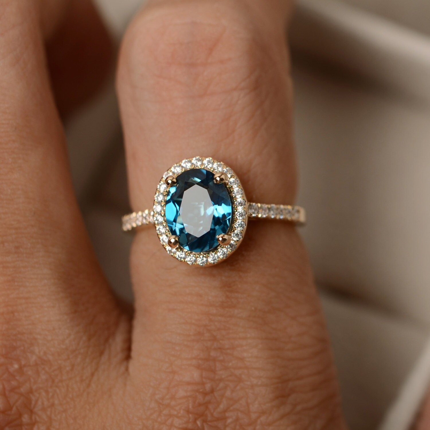 Details about   Adorable London Blue Topaz Oval Shape Gemstone 10k Yellow Gold Wedding Ring