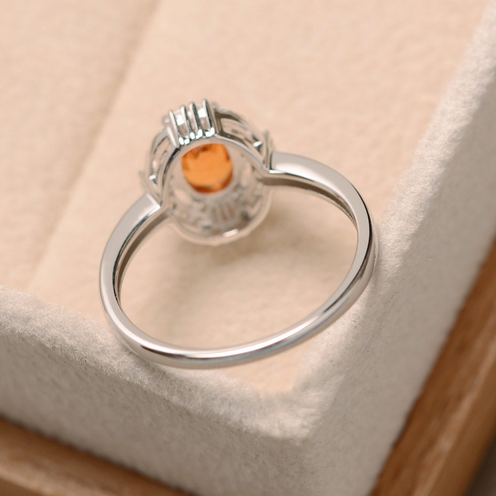 【専用】Champagne garnet ... ring 5.56CTW Champagne Garnet /0.9 Simulant White Diamond 18K