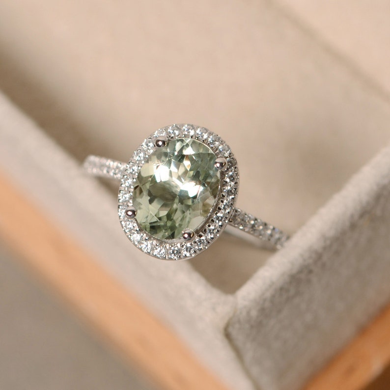 green amethyst ring green amethyst ring