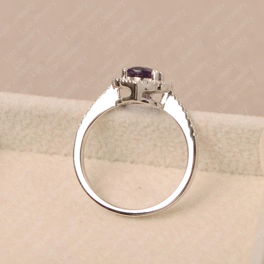 Purple Amethyst Ring Oval Cut February Birthstone Ring - Etsy