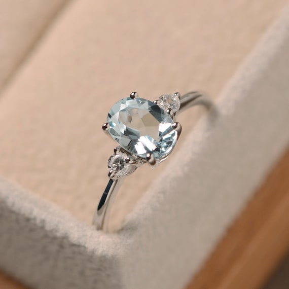 Anillos con aguamarinas hotsell