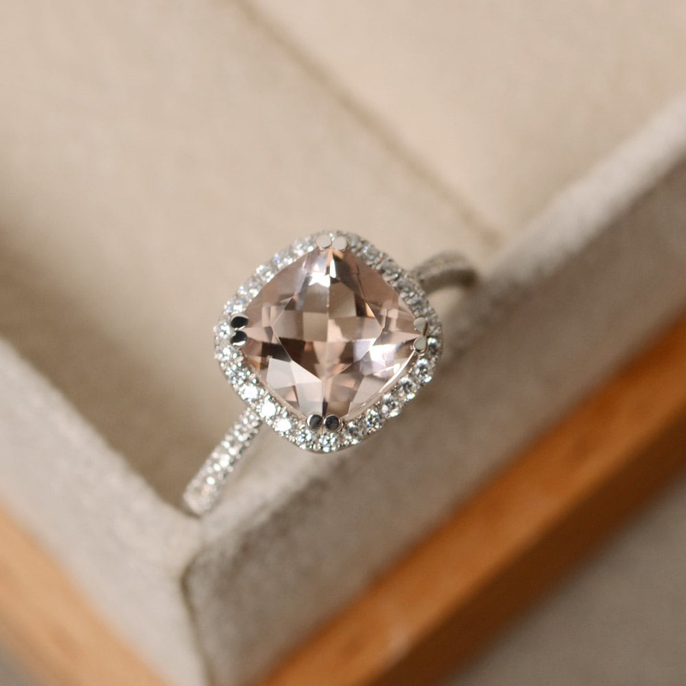 Morganite stone engagement rings deals