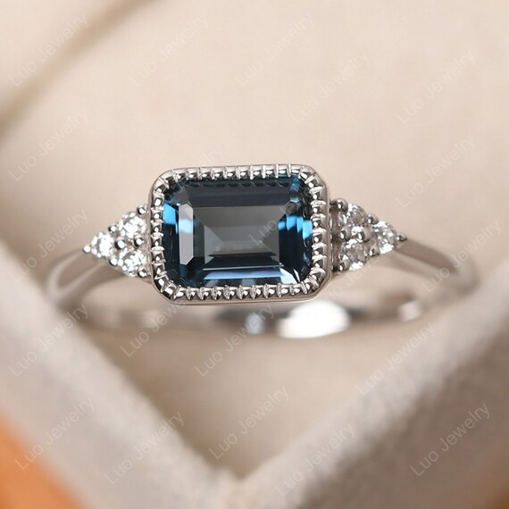 Blue topaz cheap birthstone ring