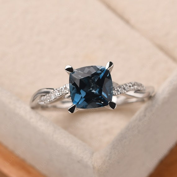 Blue topaz shop ring etsy